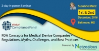 FDA Concepts for Medical Device Companies - Regulations, Myths, Challenges, and Best Practices – GlobalCompliancePanel 2016